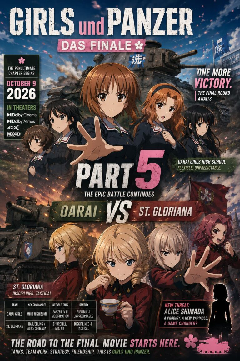 Girls und Panzer das Finale Part 5 Release Date, Trailer, and Key Visual Revealed