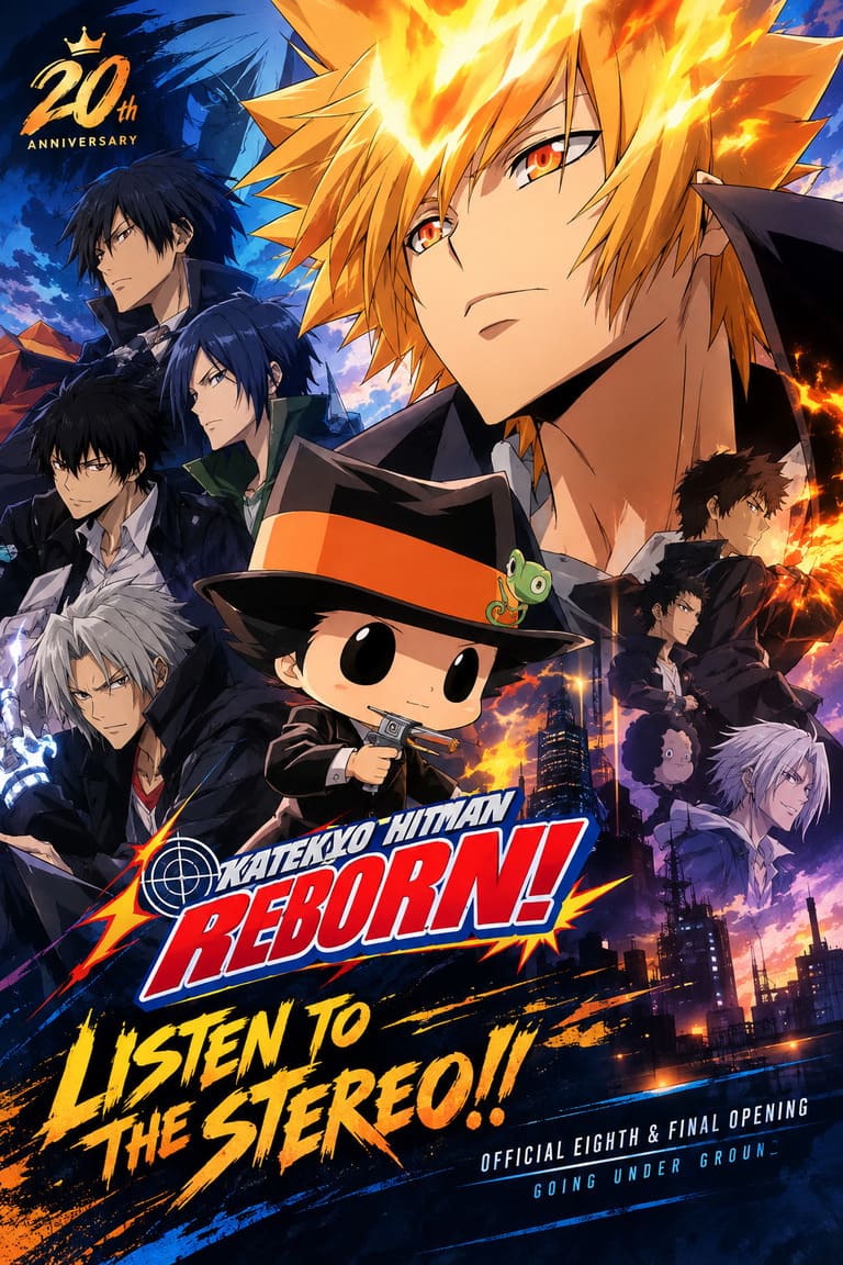 Katekyo Hitman Reborn Reveals Official Eighth and Final Opening "LISTEN TO THE STEREO!!" Online for 20th Anniversary
