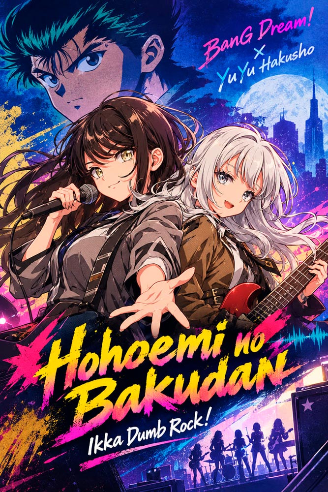 Ikka Dumb Rock Hohoemi no Bakudan Cover: BanG Dream Reimagines YuYu Hakusho