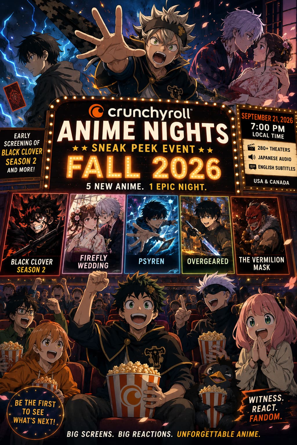 Black Clover Season 2 Gets Early September Screening at Crunchyroll Anime Nights Alongside Firefly Wedding and More Black Clover Season 2 Gets Early September Screening at Crunchyroll Anime Nights Alongside Firefly Wedding and More