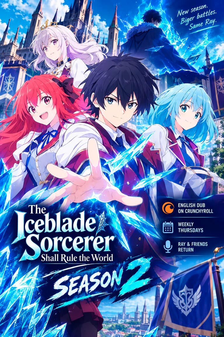 The Iceblade Sorcerer Shall Rule the World Season 2 English Dub: Crunchyroll Release Date, Voice Cast, and Studio Changes Explained The Iceblade Sorcerer Shall Rule the World Season 2 English Dub: Crunchyroll Release Date, Voice Cast, and Studio Changes Explained