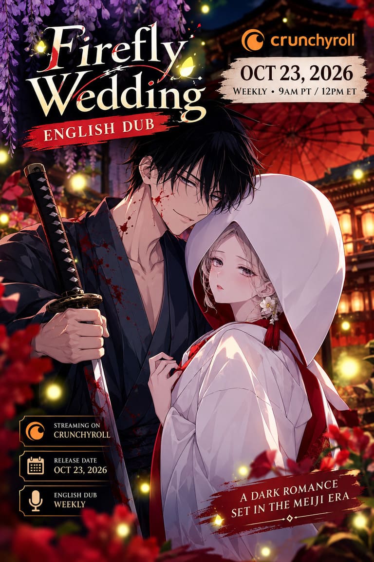 Firefly Wedding English Dub Release Date, Cast, and Crew Revealed by Crunchyroll Firefly Wedding English Dub Release Date, Cast, and Crew Revealed by Crunchyroll